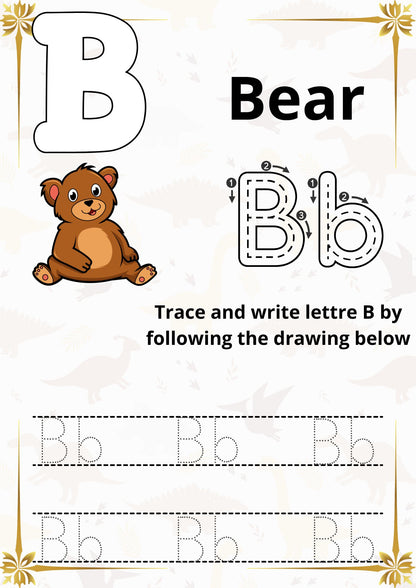 Alphabet Tracing Workbook for Kids – Learn to Write A to Z (PDF Download)