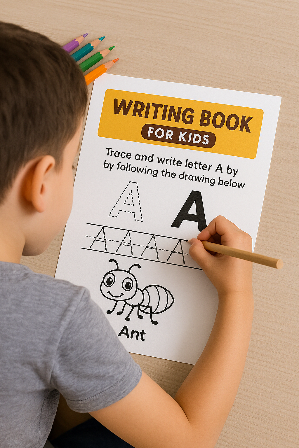 Alphabet Tracing Workbook for Kids – Learn to Write A to Z (PDF Download)